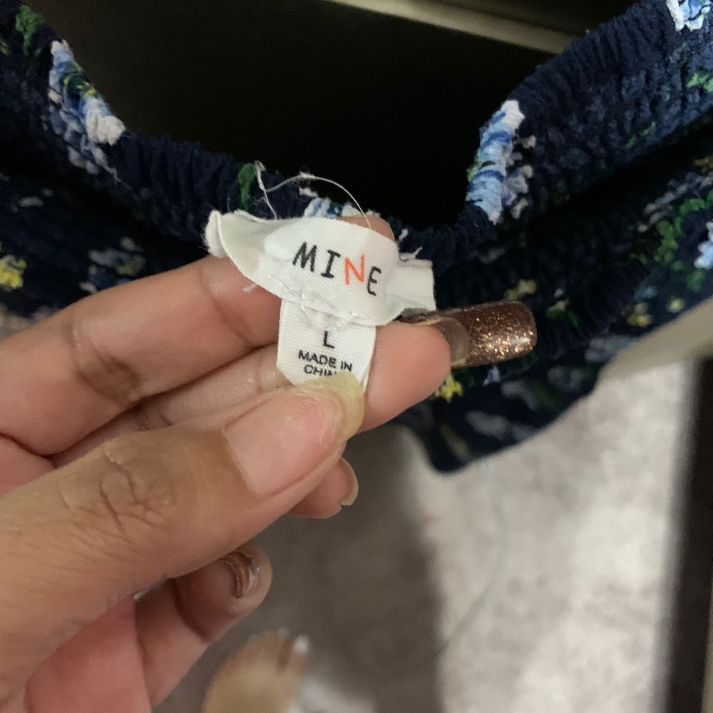 Blue Floral Romper - Picture 2 of 2